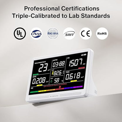bonoch Upgrade Extended 12-Hour Battery Life 16 in 1 Air Quality Monitor Indoor - Image 6