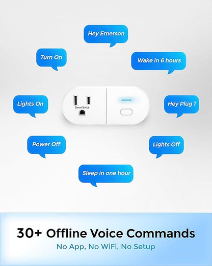 Emerson SmartVoice ES513 Wall Plug, Offline 30+ Voice Control Commands - Image 4