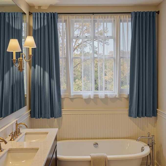 Lazzzy Velvet Blackout Curtains Thermal Insulated Room Window Drapes Super Soft - Image 6