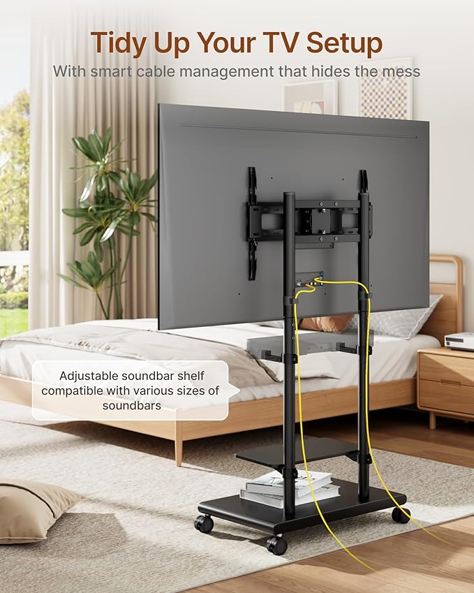 ECOTINY Steel Base Rolling TV Stand - Image 6