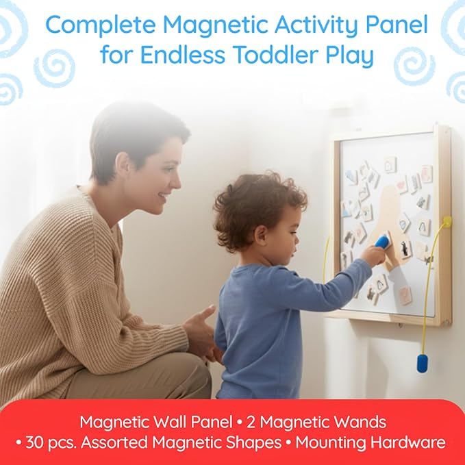 Magnetic Toddler Activity Wall Panel Toy – Interactive Wall Busy Board – - Image 2