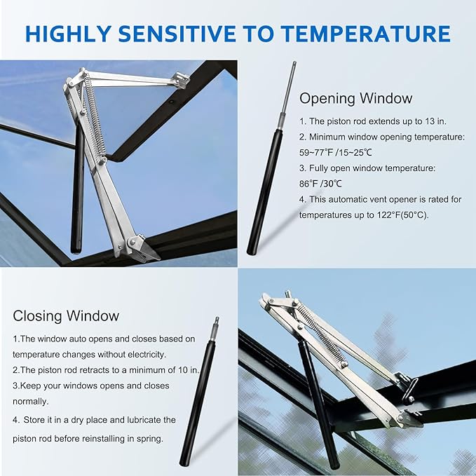 2 Pack Greenhouse Automatic Window Opener Kit - Image 3
