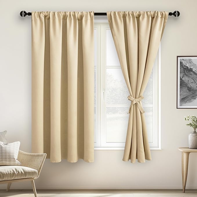 JIUZHEN Blackout Curtains for Bedroom– Thermal Insulated, Noise Reducing Room by JIUZHEN