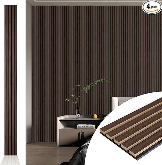 Art3d 4pcs-107 x 8in Slat Acoustic Panel by Art3d