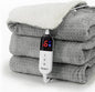 Heated Blanket Electric Throw Waffle, 50x60 Inches Sherpa Fleece Fast Heating by blunique
