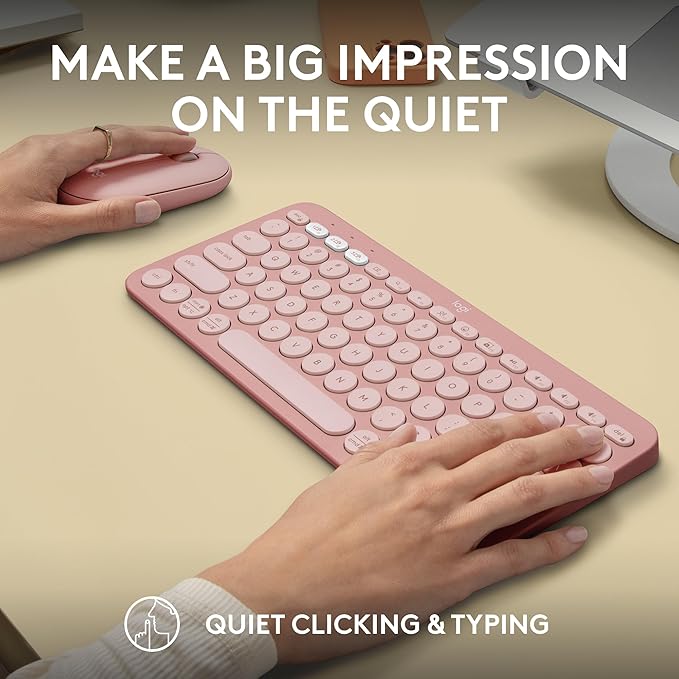 Logitech Pebble 2 Combo, Wireless Keyboard and Mouse, Quiet and Portable - Image 8