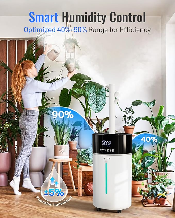 Yokekon Cool and Warm Mist Humidifier Large Room, 4.76Gal/18L Humidifiers - Image 5