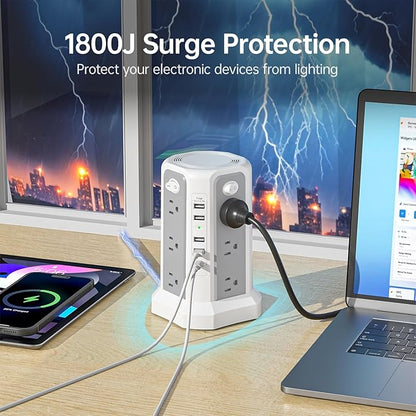Surge Protector Power Strip Tower - Image 5