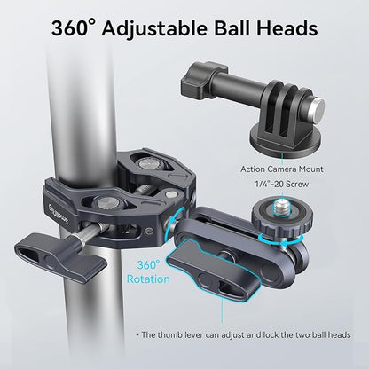 SMALLRIG Camera Mount Clamp, Ballhead Magic Arm and Adapter - Image 6