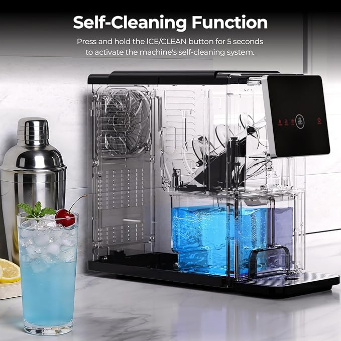 Antarctic Star Countertop Nugget Ice Maker, Self-Cleaning Portable Ice Machine - Image 5
