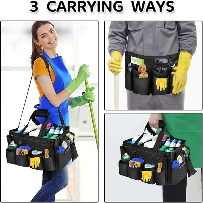Boczif Cleaning Caddy Bag Wearable, Cleaning Caddy Supplies Organizer - Image 4