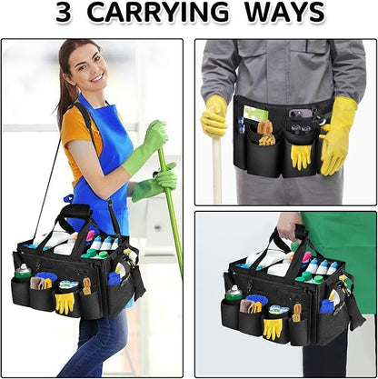 Boczif Cleaning Caddy Bag Wearable, Cleaning Caddy Supplies Organizer - Image 4