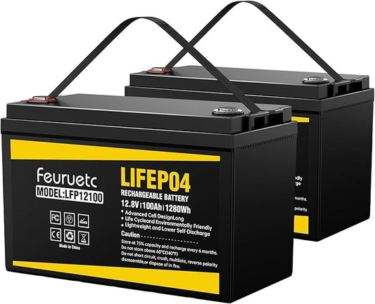 12V 100Ah LiFePO4 Battery by Saveupto50onFeuruetc