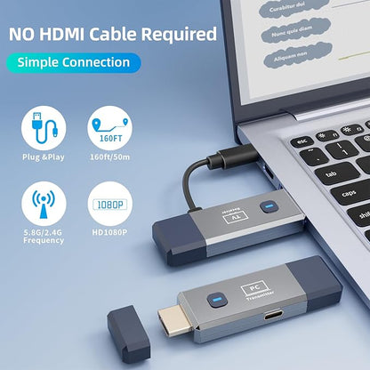 Wireless HDMI Transmitter and Receiver 328ft/100m Extender 4K Decode Input - Image 2