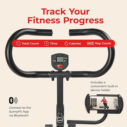 Sunny Health & Fitness Smart Heavy Duty Row-N-Ride, Squat Assist Trainer - Image 8