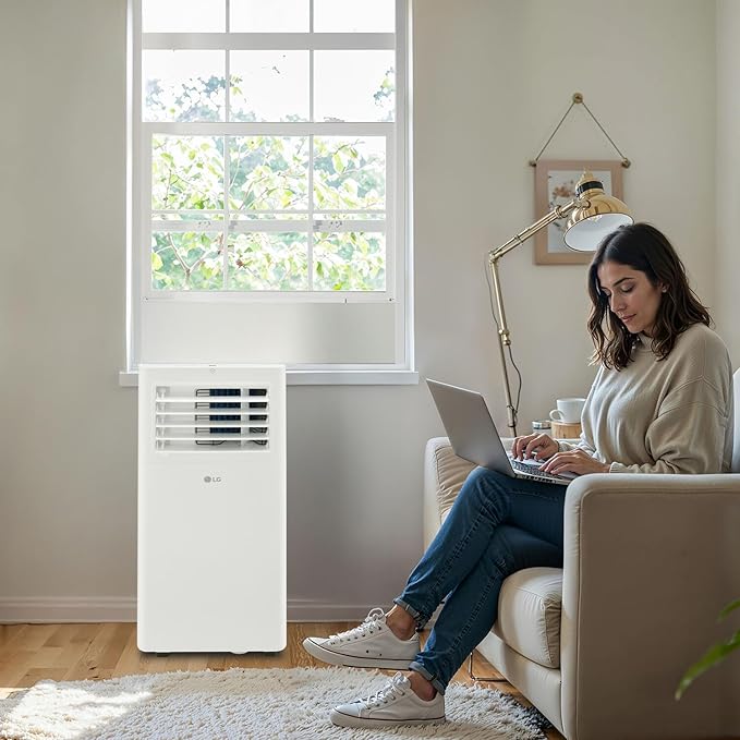 LG 5, 100 BTU / 9, 000 BTU Portable Air Conditioner, Cools 150 Sq.Ft., Quiet - Image 4