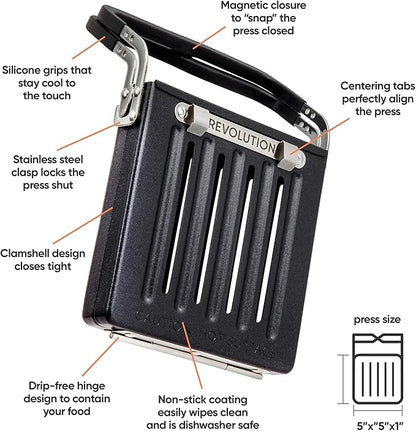 Revolution Toastie Press Conveniently Toast Delicious Grilled Cheeses, - Image 3
