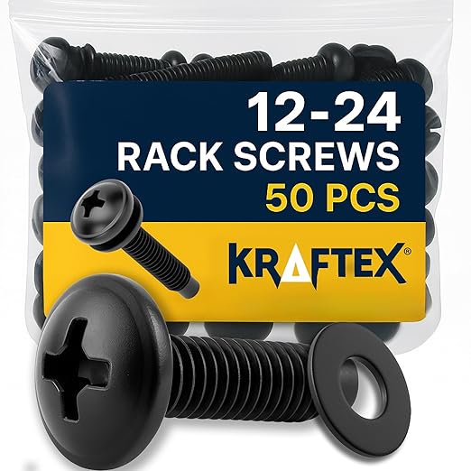 12-24 Rack Screws – Rack Mount Screws by Kraftex