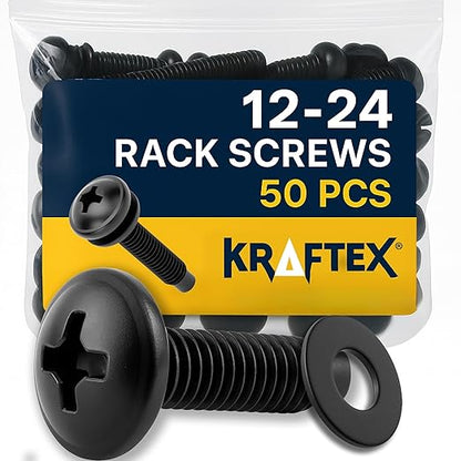 12-24 Rack Screws – Rack Mount Screws by Kraftex
