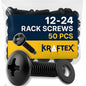 12-24 Rack Screws – Rack Mount Screws by Kraftex