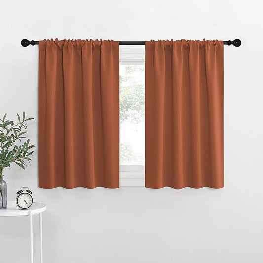 NICETOWN Blackout Curtains for RV Windows, Burnt Orange, 2 Panels, Room by NICETOWN