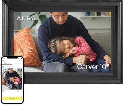 Aura Carver HD WiFi Digital Picture Frame, Add Photos by Aura
