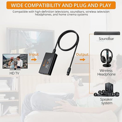 Neoteck ARC/eARC Audio Extractor, HDMI ACR Audio to Optical Extractor - Image 4