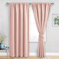 JIUZHEN Blush Pink Blackout Curtains by JIUZHEN