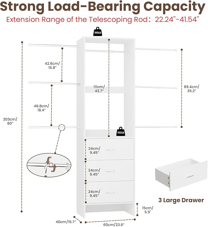 HOMPUS Closet Organizer System - Image 3