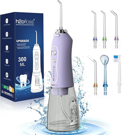 Water Dental Flosser Teeth Pick, H2ofloss Cordless Portable Oral Irrigator by SpecializinginOralCareforover10Years