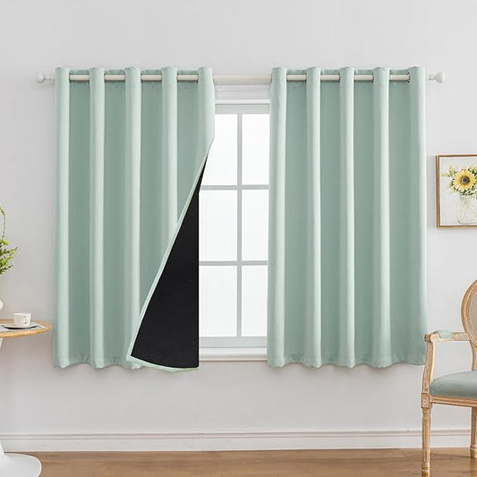 Anytime 100% Blackout Curtain 2 Panels Set, Thermal Insulated Window Drapes by Anytime