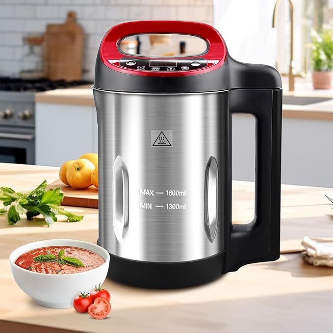 Homtone 1.6L Soup Maker Machine, Stainless Steel Soup Maker Blender by Homtone