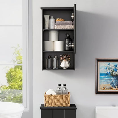 Bathroom Wall Cabinet with Single Door, Soft-Close Hinges, 15x27 inch Wooden - Image 7