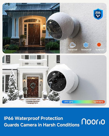 Noorio Security Cameras Wireless Magnetic, 2K Indoor Outdoor Camera - Image 8