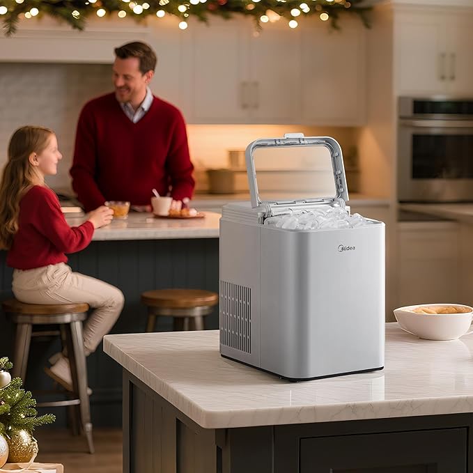 Midea MERI26B1AGY Countertop Bullet-Ice Maker, 8 Ice Bullets Ready in 6 Minutes - Image 7