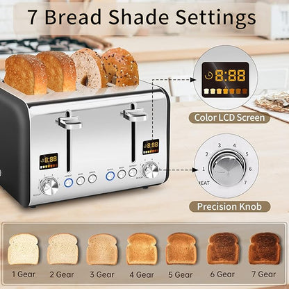 SEEDEEM 4 Slice Stainless Toaster - Image 3