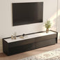 POVISON Fully-Assembled Mid Century Glossy Sintered Stone TV Stand, 78.74" Wood by POVISON
