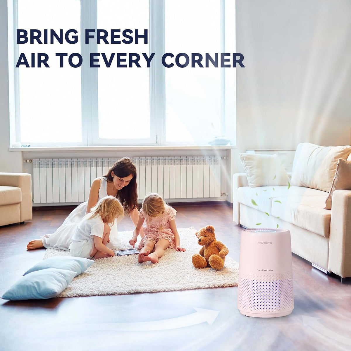 Air Purifiers for Bedroom, H13 HEPA Air Purifiers - Covers Up to 1074 ft² - 2...