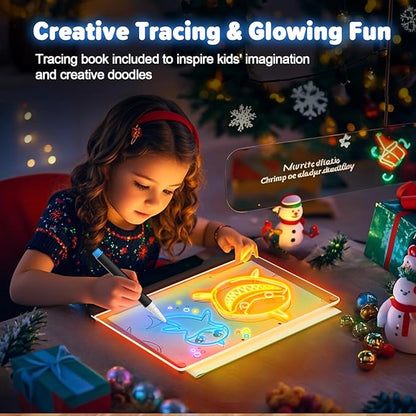 16-Inch Rechargeable Doodle Glow LED Note Board, 7-Color Light Modes, Neon Art - Image 5