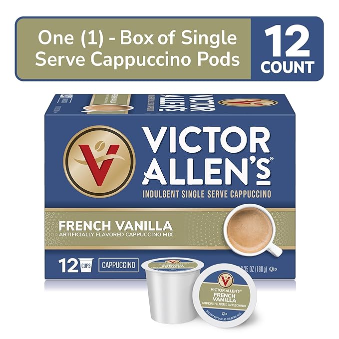 Victor Allen's Coffee French Vanilla Cappuccino, Single Serve Cappuccino Mix - Image 3