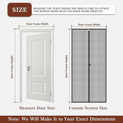 Yotache Customized Magnetic Screen Door, Left Right Side Opening Door Mesh - Image 3