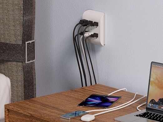 ELEGRP 6-Outlet Extender with Central Anchor, 3-Prong Grounded Wall Tab - Image 9