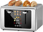 4 Slice Toaster, Touchscreen & Dual Independent Control Panel，5 Basic Functions by WUNLY