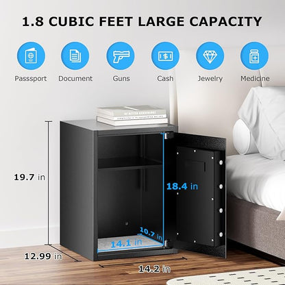 Bonsaii 1.8 Cubic Feet Security Home Safe - Image 2