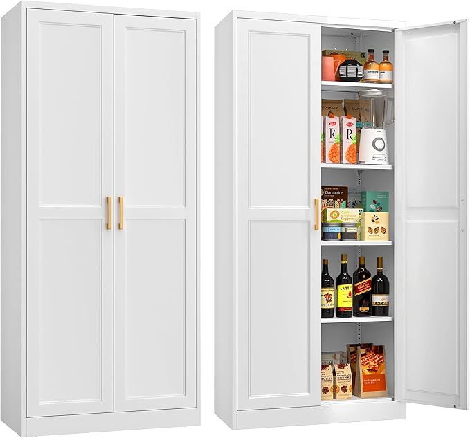 71" Tall Metal Storage Cabinet, Kitchen Pantry Storage Cabinets by MetalMax