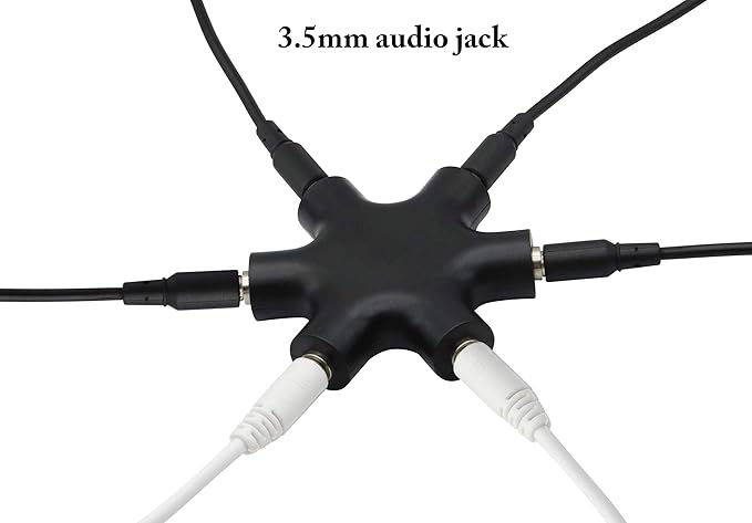 zdyCGTime Headphone Splitter, 6-Port Music Sharer, 3.5mm 6 Port Female Headset - Image 2