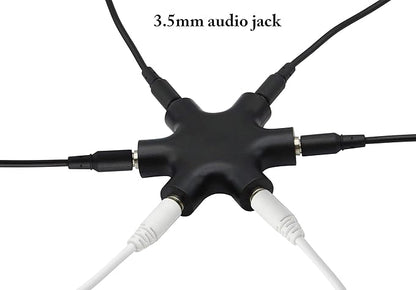 zdyCGTime Headphone Splitter, 6-Port Music Sharer, 3.5mm 6 Port Female Headset - Image 2