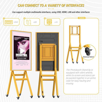 MWE Mobile Digital Signage Display 43in, Portable UHD Touchscreen Advertising - Image 4