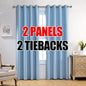 MIUCO Room Darkening Soild Grommet Blackout Curtains Panels by MIUCO