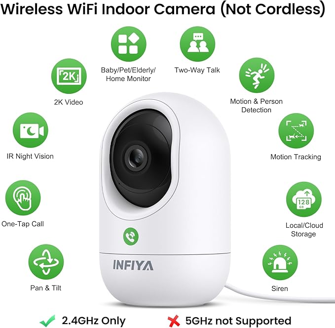 360 Cameras for Home Security-Indoor Camera Monitoring Baby/Nanny - Image 2